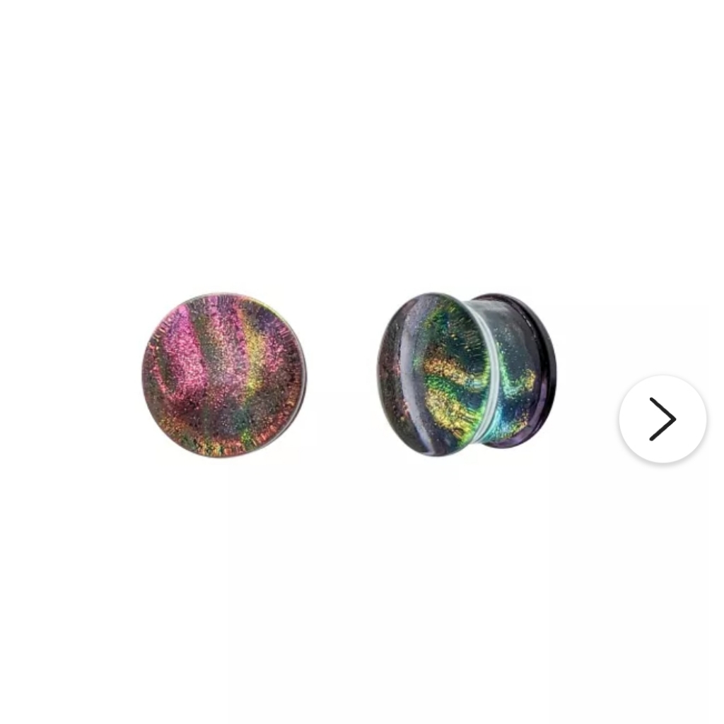 Nwt Dichroic Glass Plugs 0 Gauge 0g Ear Gauges